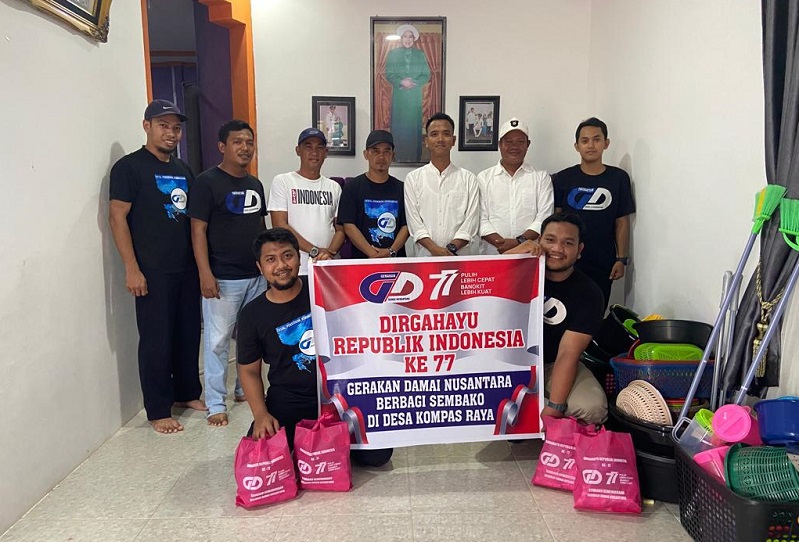 Rayakan HUT RI ke-77, GD Nusantara Berbagi Sembako