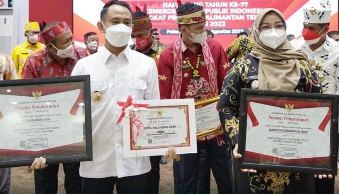 Pemko Palangka Raya Terima Lima Penghargaan Sekaligus dari Pemprov Kalteng