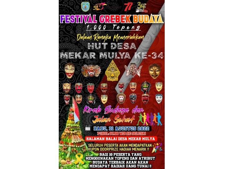 Desa Mekar Mulya Gelar Festival Seribu Topeng dan Grebeg Gunungan
