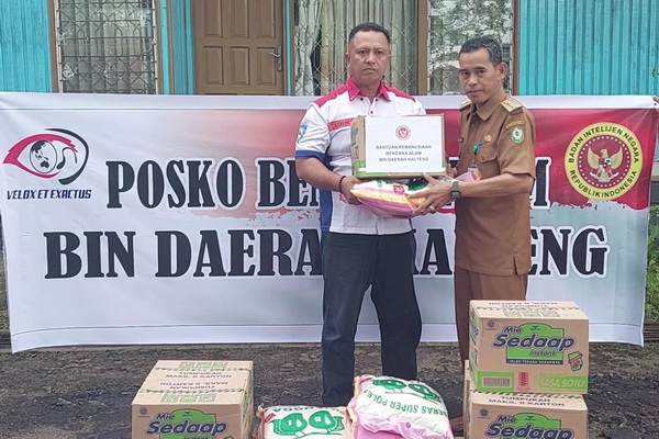 Tinjau Lokasi Banjir, BINDA Kalteng Salurkan Bantuan