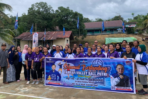 Demokrat Melawi Gelar Bola Voli AHY CUP 2022