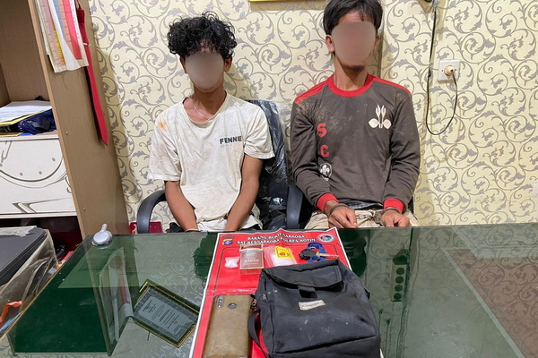 Panik, Dua Pemuda Pembawa 2,82 Gram Sabu Tertangkap Satpam