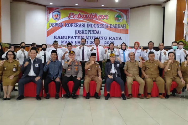 Lantik Pengurus Dekopinda, Ini Harapan Wabup Murung Raya