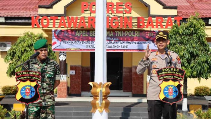 Apel Gabungan Digelar untuk Wujud Sinergitas TNI-Polri di Pemkab Kobar