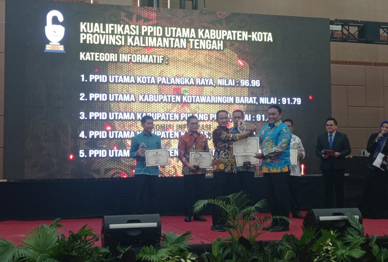 Pemkot Palangka Raya Raih Penganugerahan Tertinggi Keterbukaan Informasi Publik Kalteng Tahun 2022