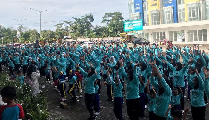 Hari Jadi ke-17 Himpaudi Kotim Gelar Senam Bersama Ibu dan Anak