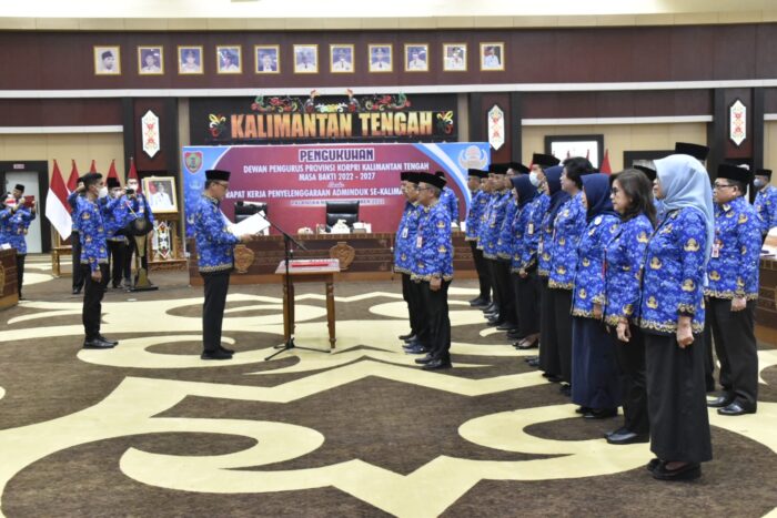 Pengurus Korpri Provinsi Kalteng Masa Bakti 2022-2027 Resmi Dikukuhkan