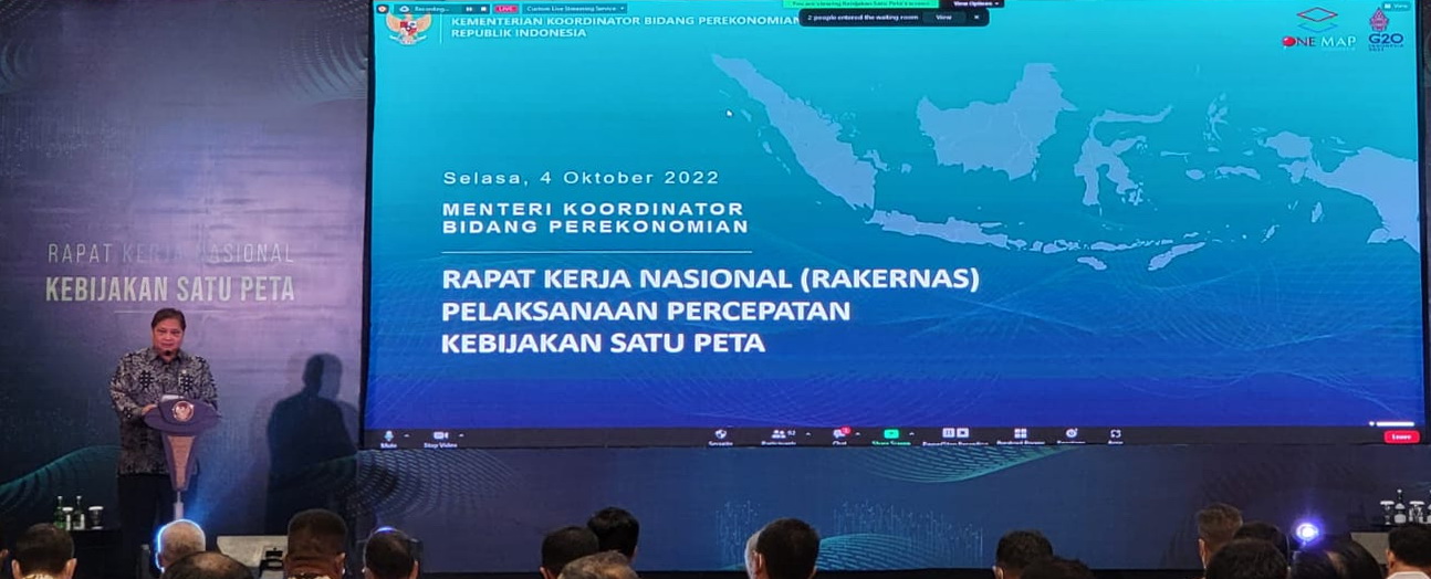 Pemprov Kalteng Hadiri Rakernas Kebijakan Satu Peta bersama Menko Perekonomian Airlangga Hartarto