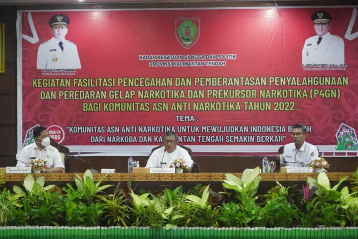 Pemprov Kalteng Gelar Fasilitasi P4GN bagi Komunitas ASN Anti Narkotika Tahun 2022