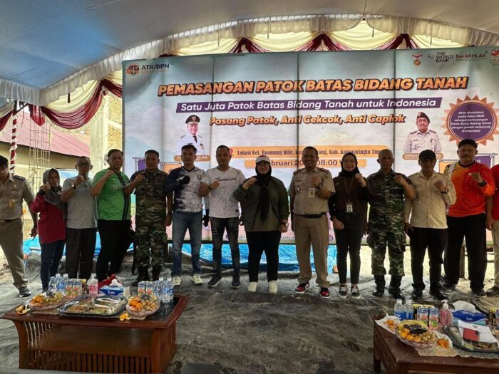 Pemasangan Satu Juta Patok Batas Tanah Digelar Kantor Pertanahan Kotim