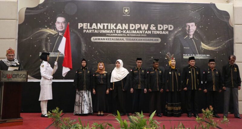Resmi Dilantik, DPW Partai Ummat Siap ‘Hitam Emaskan’ Kalimantan Tengah