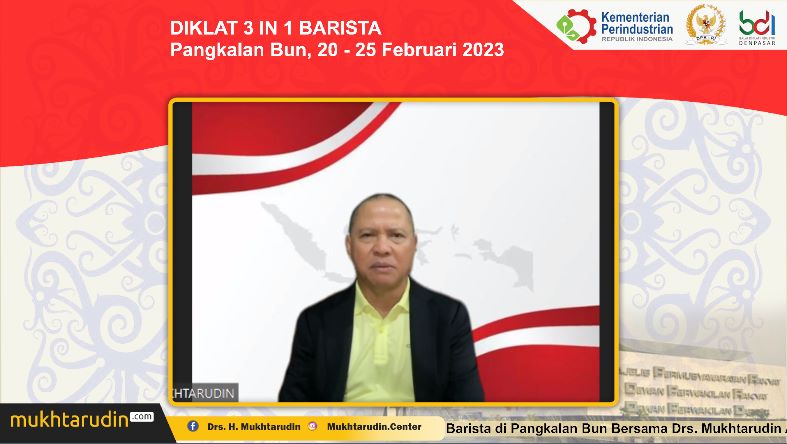 Mukhtarudin dan Kemenperin Gelar Diklat Barista 3 In 1 di Pangkalan Bun