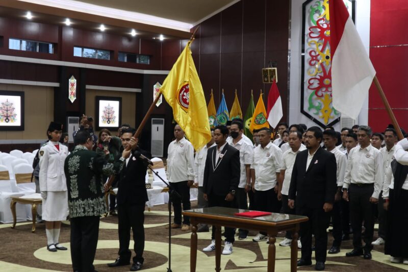 Sehari Setelah TKD, Pengurus Karang Taruna Provinsi Kalteng Dilantik Sekda Nuryakin