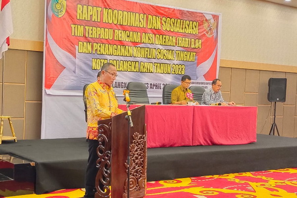 Jelang Pemilu, Pemkot Palangka Raya Imbau Tim RAD Sinergi dalam Pencegahan Konflik