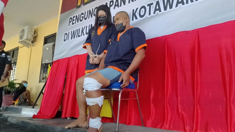 Kompak! Pasutri Curi Belasan Motor di Pangkalan Bun, Istri Ditangkap, Suami Ditembak Polisi