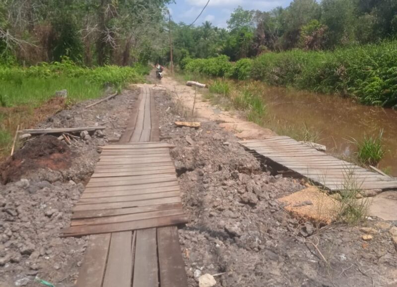 Sudah Delapan Tahun Rusak, Jalan menuju SMAN 1 Tamban Catur Tak Kunjung Diperbaiki Pemkab Kapuas