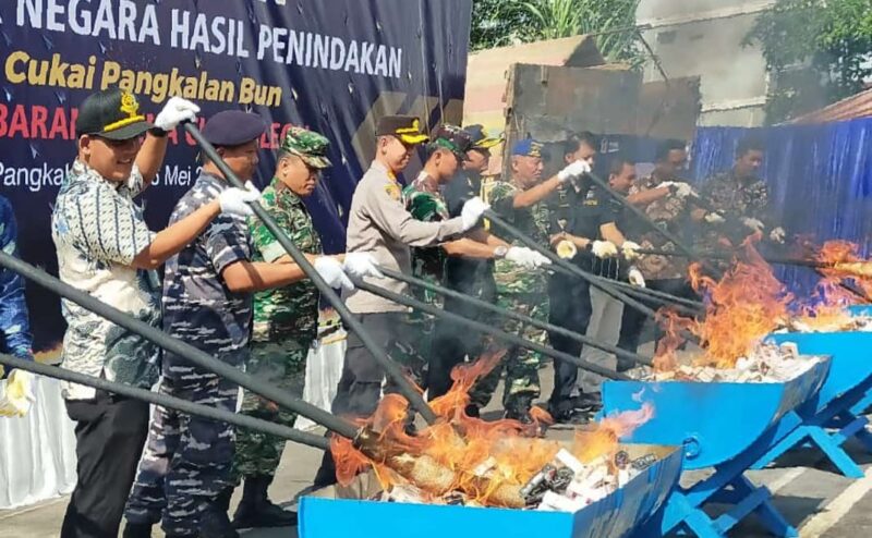 Bea Cukai Pangkalan Bun Musnahkan Barang llegal Senilai Ratusan Juta