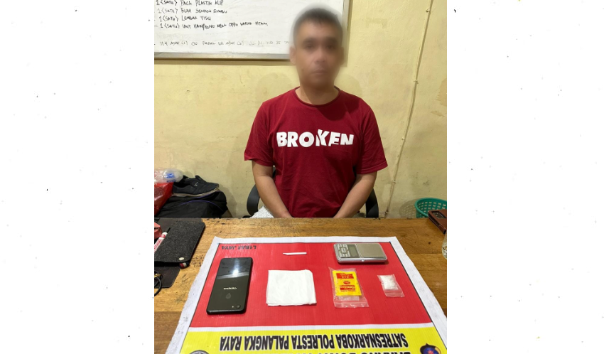 Pengedar Sabu di Palangka Raya Berhasil Diringkus Polisi, Sabu 2,93 Gram Jadi Bukti