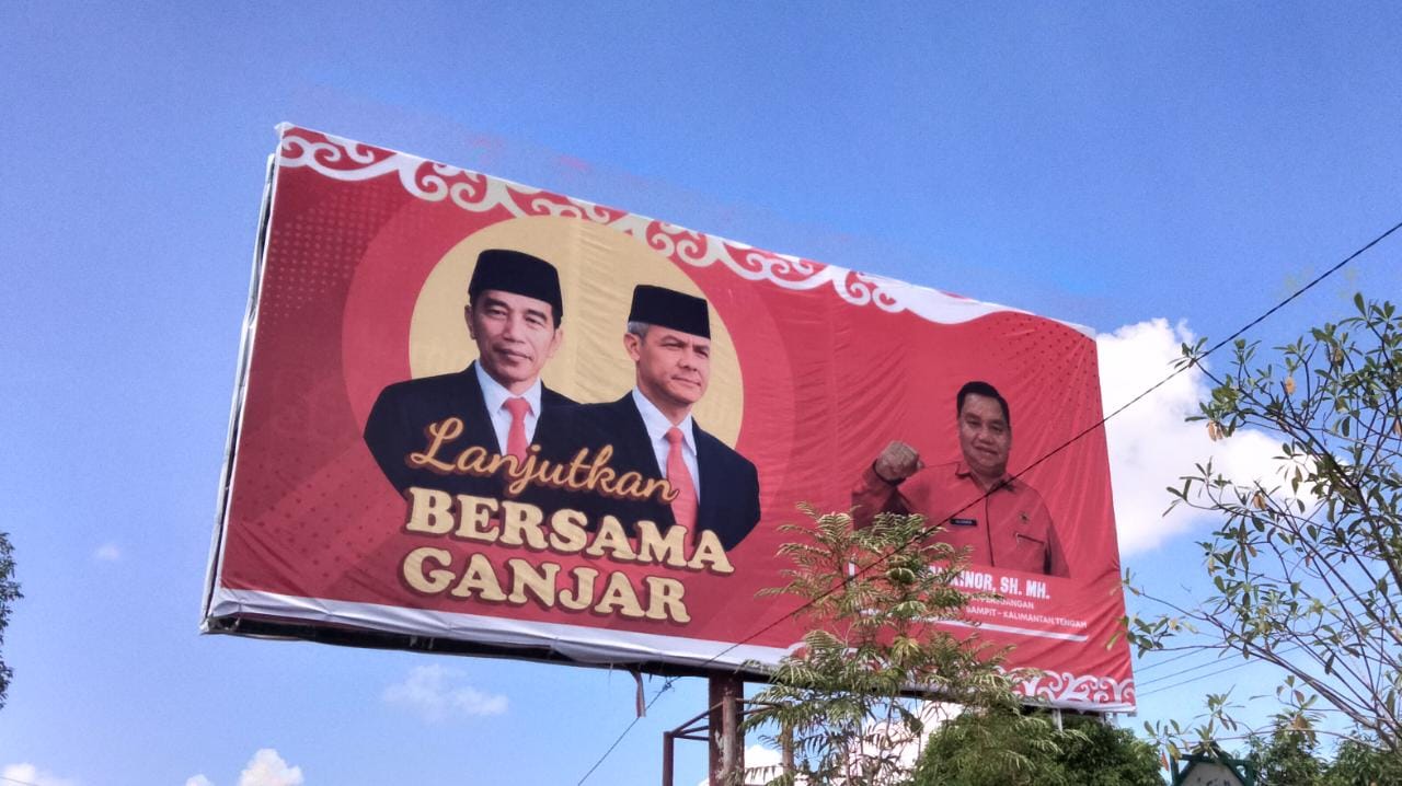 Baliho Capres Ganjar Mulai ‘Menyerang’ Sampit