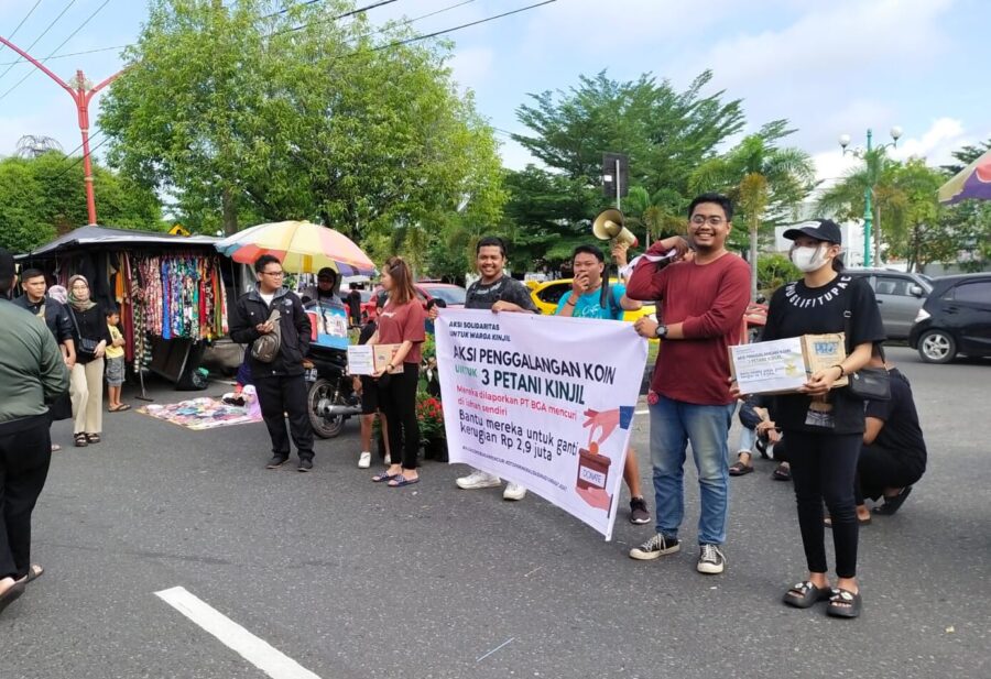 Gelar Aksi Galang Koin, Koalisi Keadilan untuk Kinjil: Bantu Petani Sawit Korban Kriminalisasi