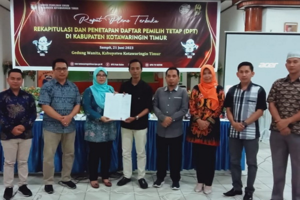 KPU Kotim Tetapkan 303.608 Pemilih Tetap di Pemilu 2024