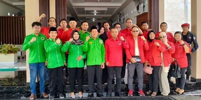 Menangkan Ganjar di Seruyan, Pengurus PDI Perjuangan Datangi Kantor PPP