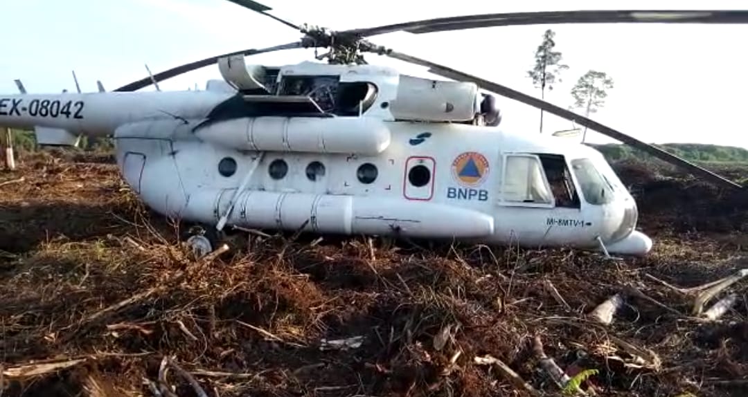 Helikopter BNPB Mendarat Darurat di Mendawai Seberang, Ini Kata Danlanud Iskandar