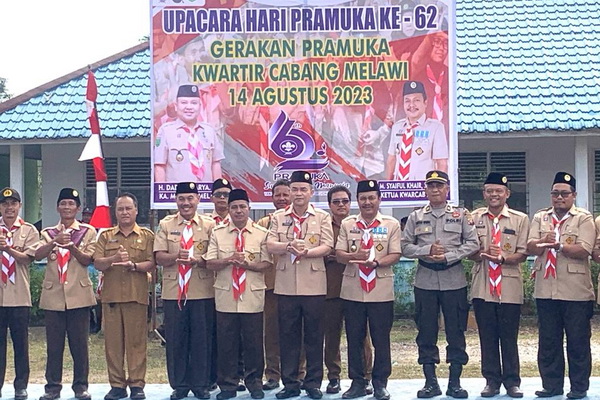 Pramuka Kwartir Cabang Melawi Gelar Upacara Peringatan Hari Pramuka ke-62