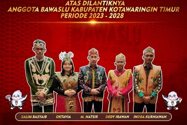 Ada Keterwakilan Perempuan, Ini Komposisi Baru Anggota Bawaslu Kotim