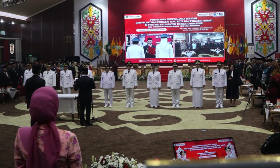 Gubernur Sugianto Lantik 10 Pj Bupati dan Wali Kota di Kalteng, Berikut Daftarnya