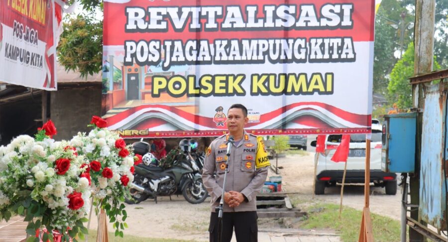 Kapolres Kobar Lakukan Revitalisasi Pos Kamling di Kumai