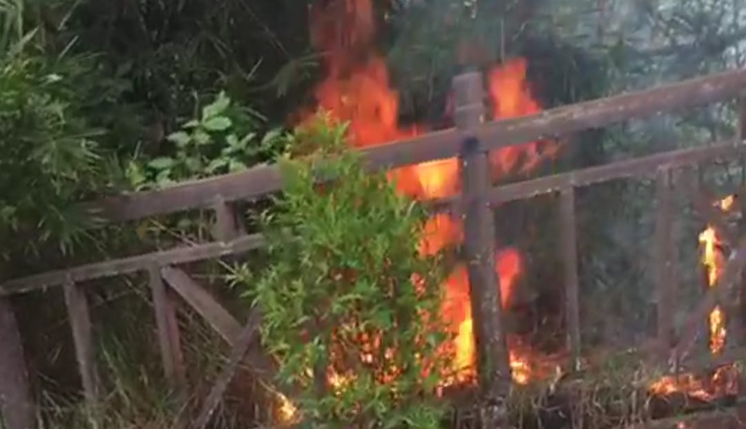 Tempat Wisata Tebing Tinggi Kumpai Batu Atas Terbakar