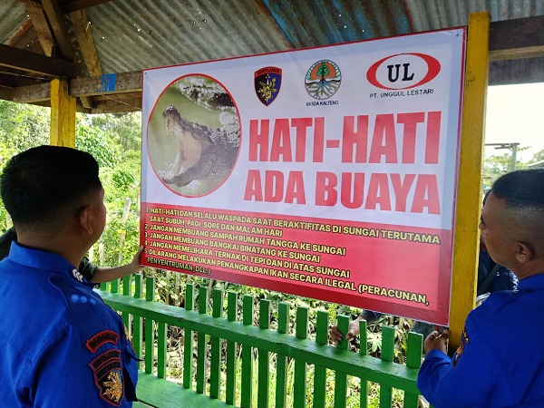 Ditpolairud Polda Kalteng Sosialisasikan Bahaya Serangan Buaya di Sungai Mentaya