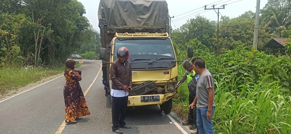 Kecelakaan di Tjilik Riwut Km 8, Motor dan Truk Adu Banteng