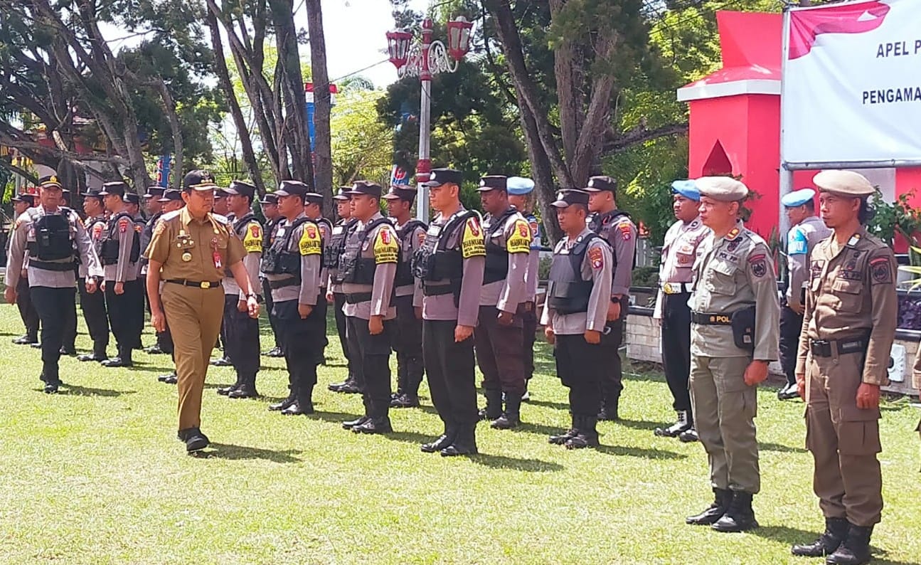 Apel Gelar Pasukan Pergeseran Personil Pengamanan Jelang Pilkades di Kobar