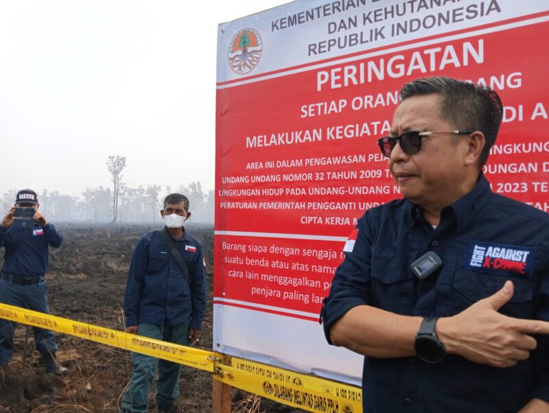 Diduga Sebabkan Karhutla, Ditjen Gakkum KLHK Segel Perusahaan Sawit PT PGK di Palangka Raya 