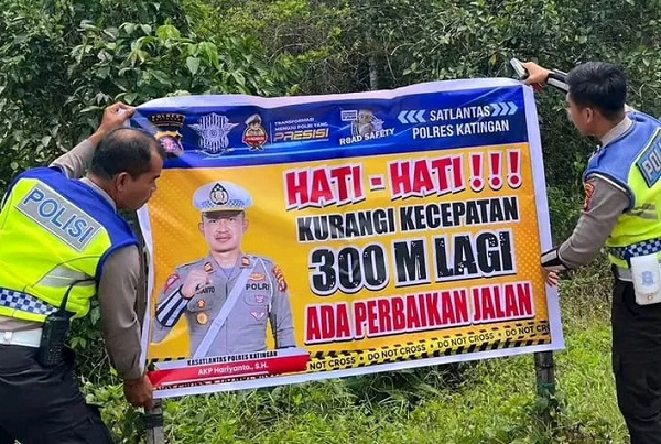 Satlantas Polres Katingan Imbau Pemilik Kendaraan Tidak Parkir di Badan Jalan