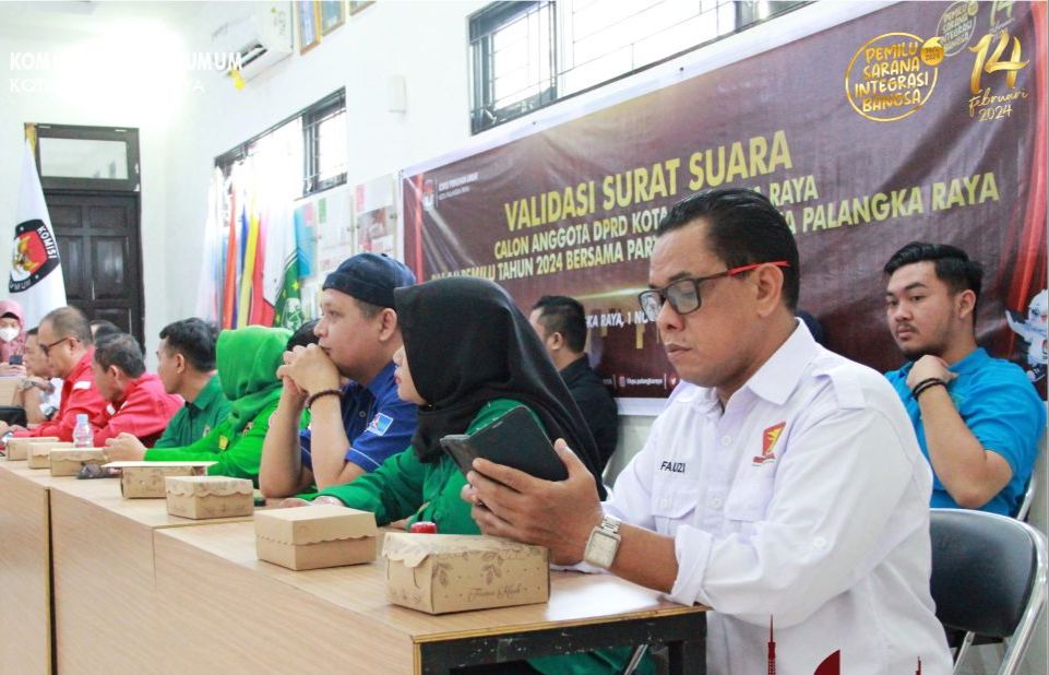 18 Parpol Peserta Pemilu Kota Palangka Raya Setujui Spesimen Surat Suara untuk DCT