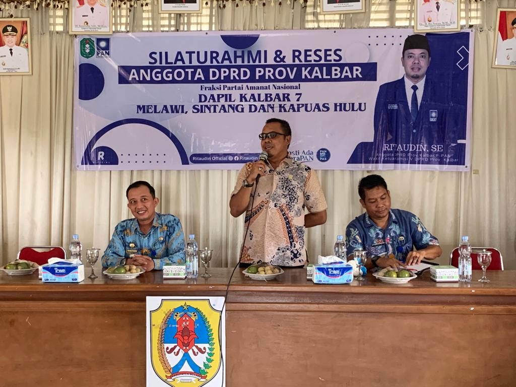 Gelar Reses, Ritaudin Tampung Aspirasi Kades se-Kecamatan Nanga Pinoh