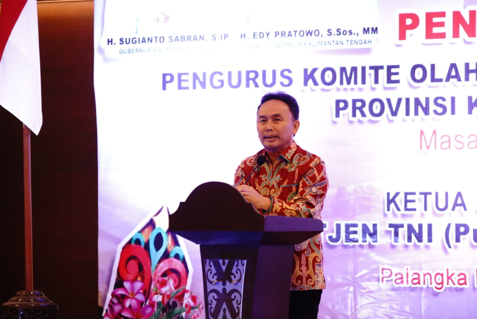 Hadiri Pelantikan KONI Kalteng, Gubernur Harap Jadi Momen Revitalisasi Keolahragaan