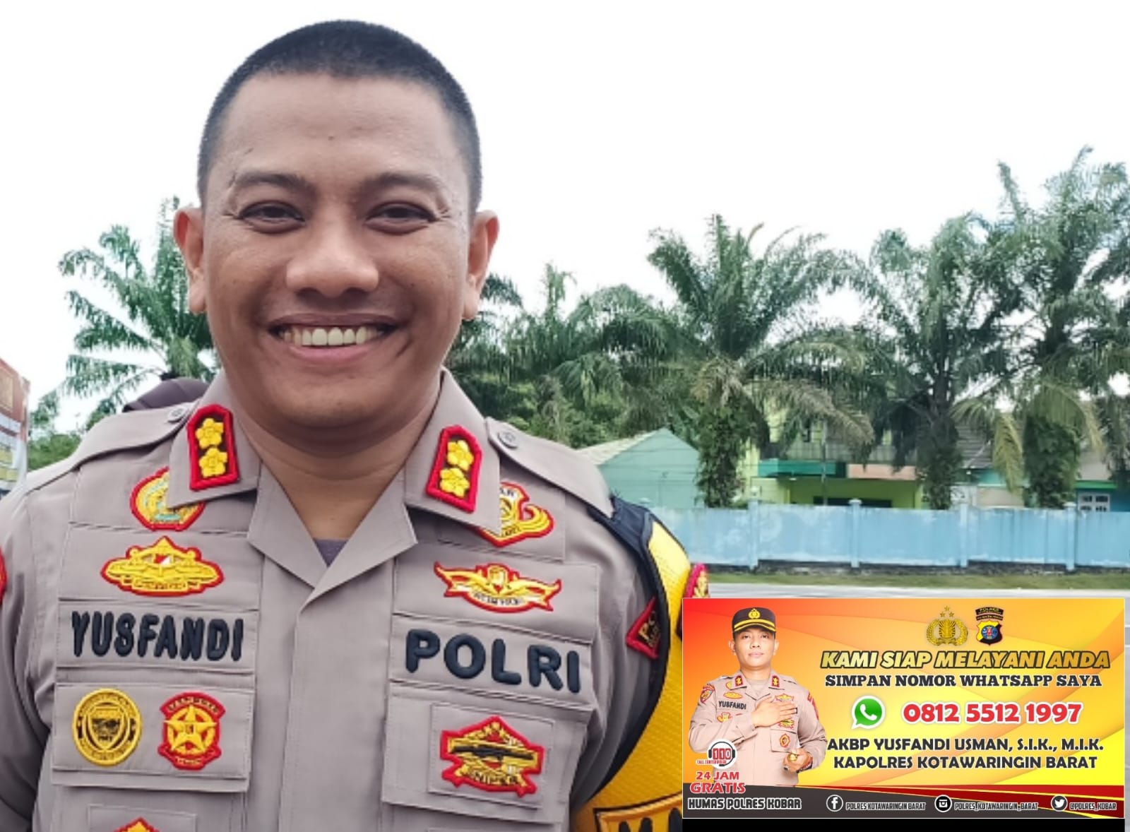 Kapolres Kobar AKBP Yusfandi Usman Sebar Nomor HP, Minta Warga Aktif Laporkan Gangguan Kamtibmas