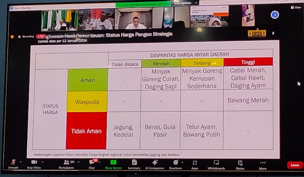 Pj Bupati Katingan Ikuti Virtual Zoom Terkait Pengendalian Inflasi Daerah