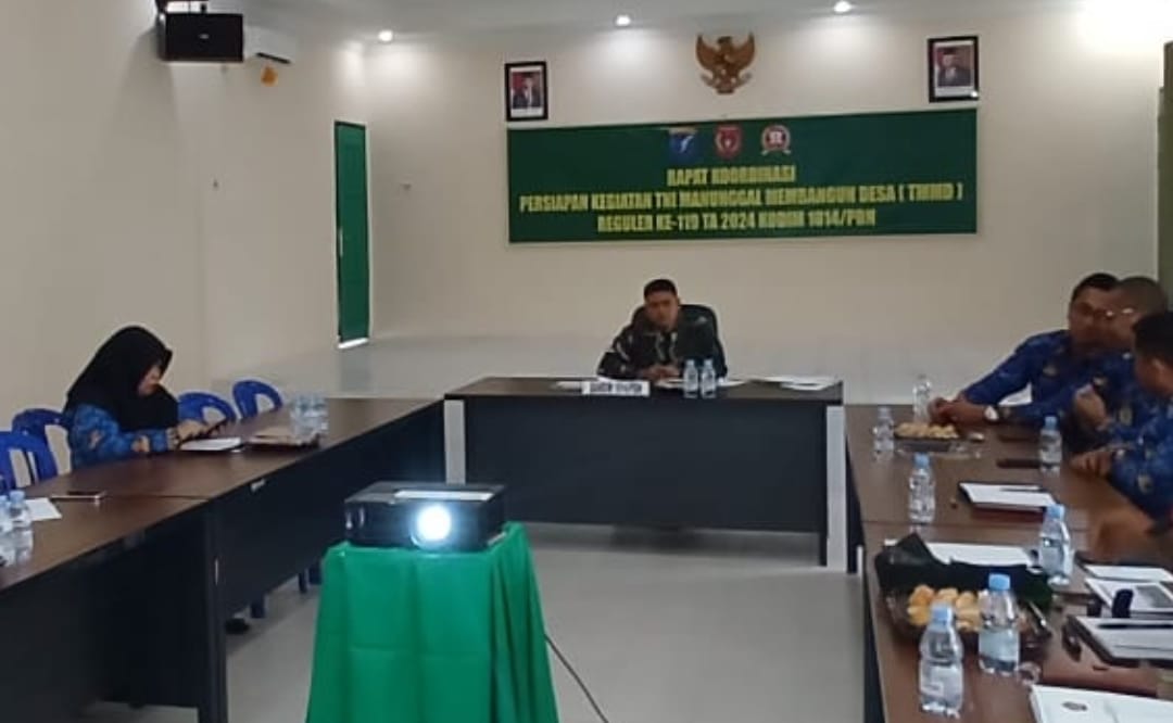 Dandim 1014 Pangkalan Bun Pimpin Rakor Kesiapan Pelaksanaan TMMD ke-119 Tahun 2024