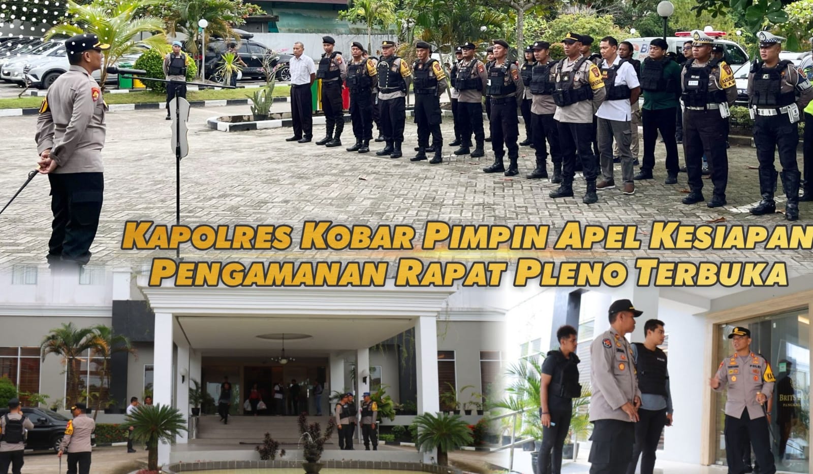 Kapolres Kobar Pimpin Apel Kesiapan Pengamanan Rapat Pleno Terbuka