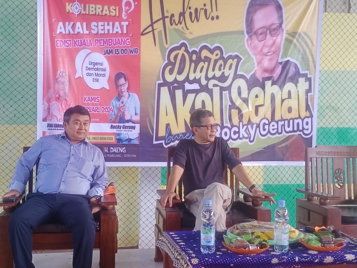 Caleg DPR RI Dikki Akhmar Bawa Rocky Gerung ke Seruyan, Serap Aspirasi dengan Dialog Akal Sehat