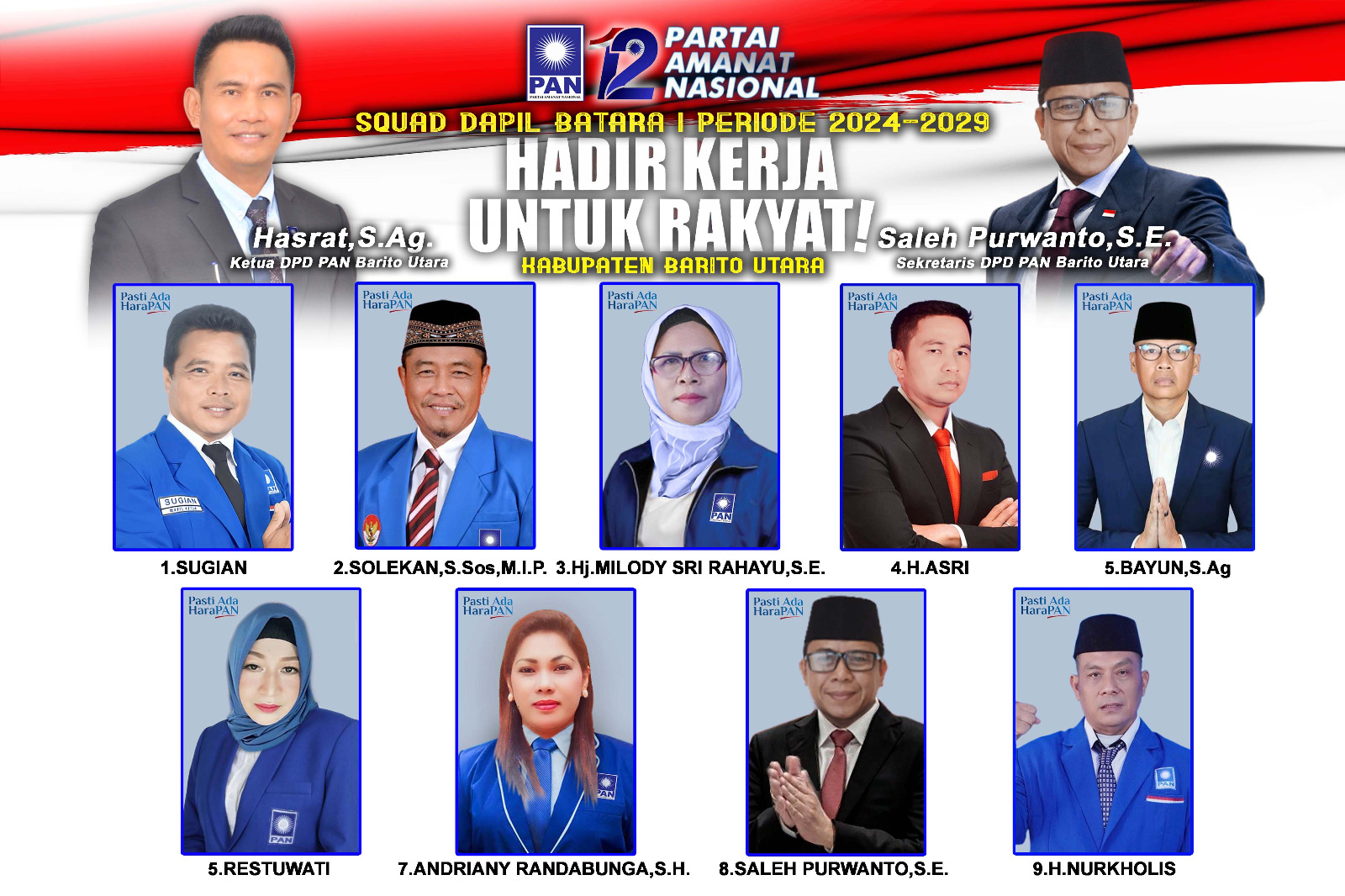 Siap Bekompestisi, Ini Daftar Caleg Dapil Satu dari PAN Barito Utara Periode 2024-2029