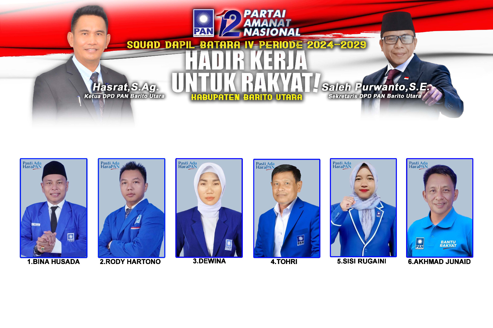 Pesan Ketua PAN Barito Utara untuk Caleg Dapil Empat: Jangan Kecewakan Masyarakat