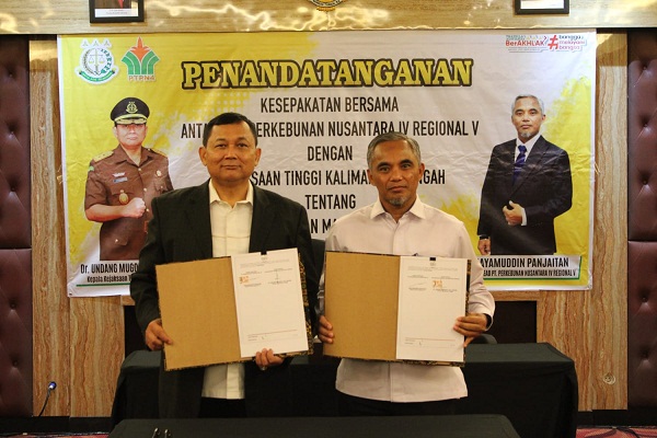 Kejati Kalteng dan PT Perkebunan Nusantara Jalin Kerja Sama di Bidang Datun