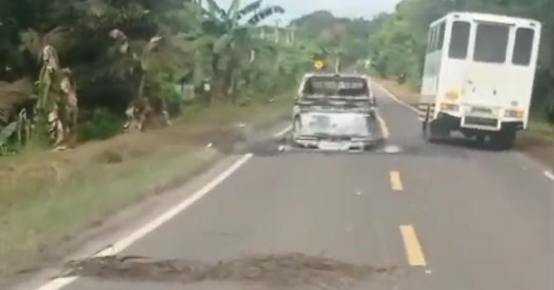 Mobil yang Terbakar di Jalan Jendral Sudirman Kotim Diduga Angkut BBM