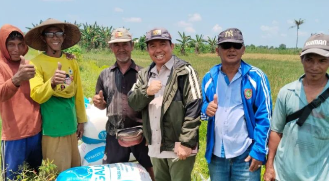 Pj Bupati Sukamara Pantau Pelaksanaan Panen Gabah di Sungai Pasir